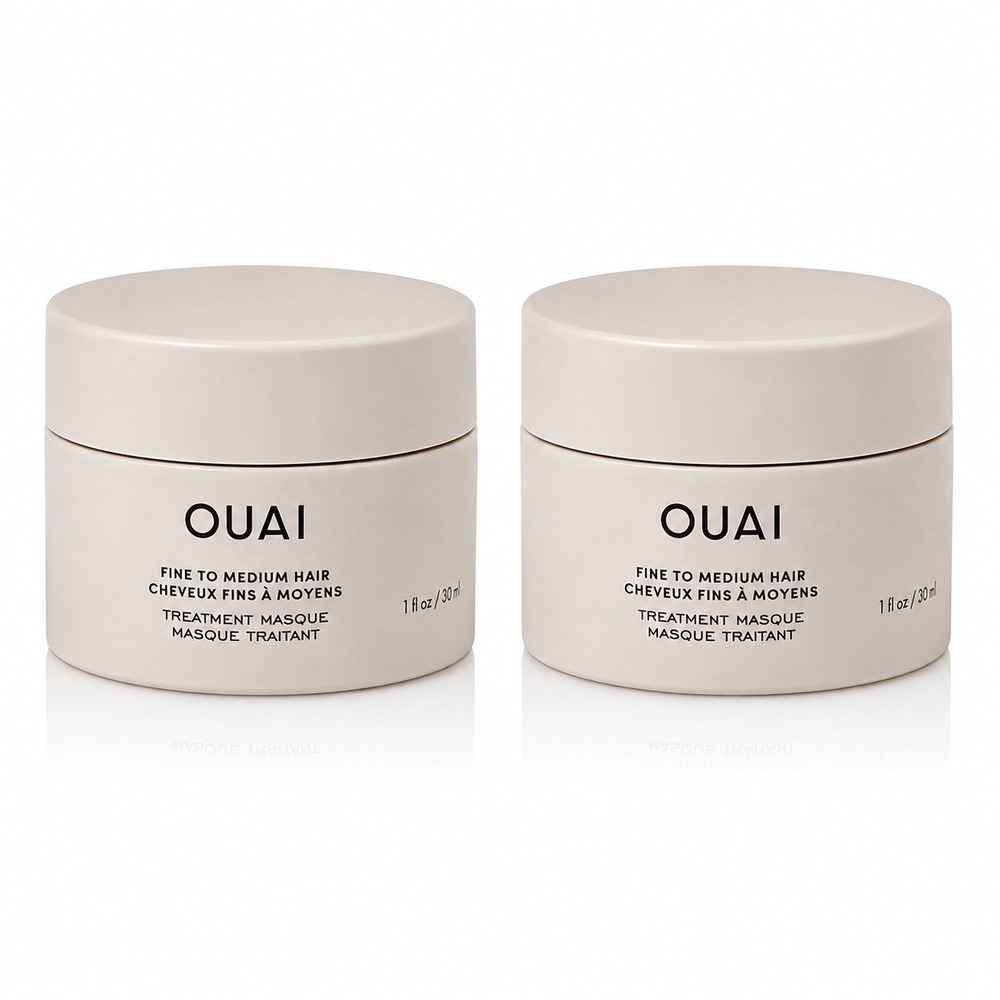2 x OUAI Treatment Mask for Fine to Medium Hair 1 fl.oz. 30ml Travel Size